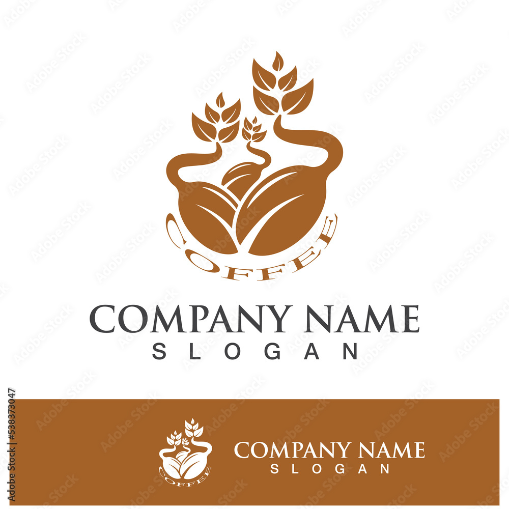 coffee bean icon drink logo images coffee bean icon drink logo images