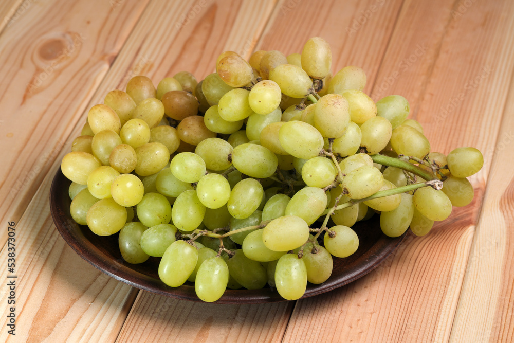 Sweet ripe white unwashed grapes Sweet ripe white unwashed grapes