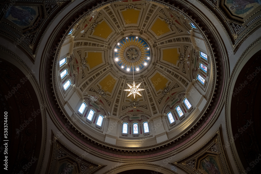 The Cathedral of Saint Paul's dome with a star in the middle
