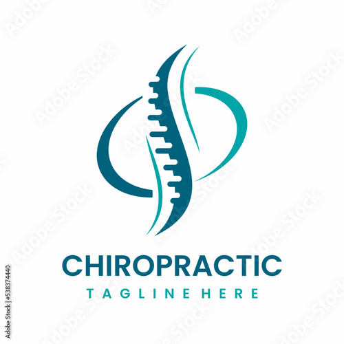 Chiropractic logo design, Backbone Spine Icon