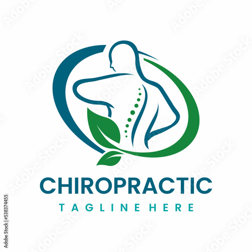 Chiropractic logo design, Backbone Spine Icon