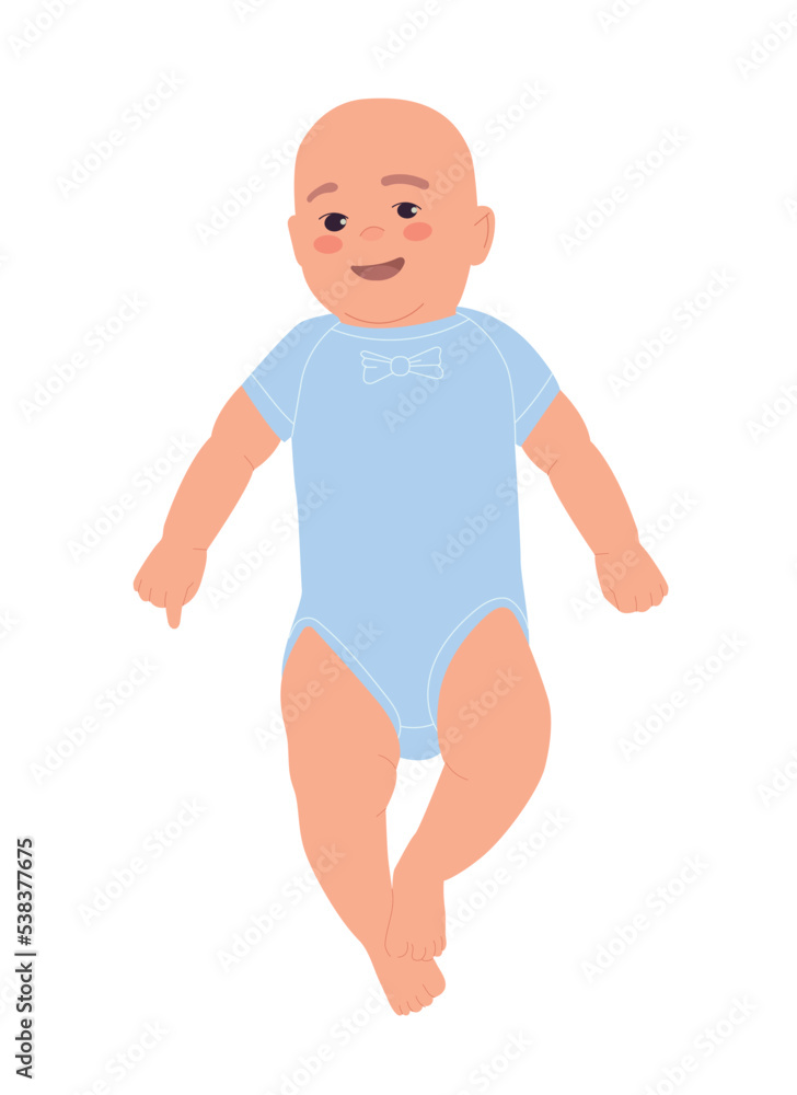 Baby lies in clothes. Little happy boy in blue overalls. Comfort and coziness, health care, protection from cold. Graphic element for social networks and messengers. Cartoon flat vector illustration Baby lies in clothes. Little happy boy in blue overalls. Comfort and coziness, health care, protection from cold. Graphic element for social networks and messengers. Cartoon flat vector illustration