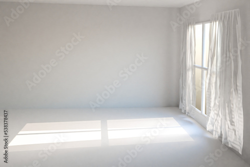 Empty white room large