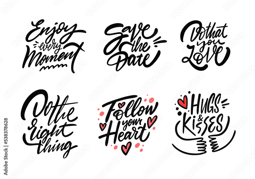 Modern brush calligraphy phrase. Hand drawn colorful cartoon style vector art. Modern brush calligraphy phrase. Hand drawn colorful cartoon style vector art.