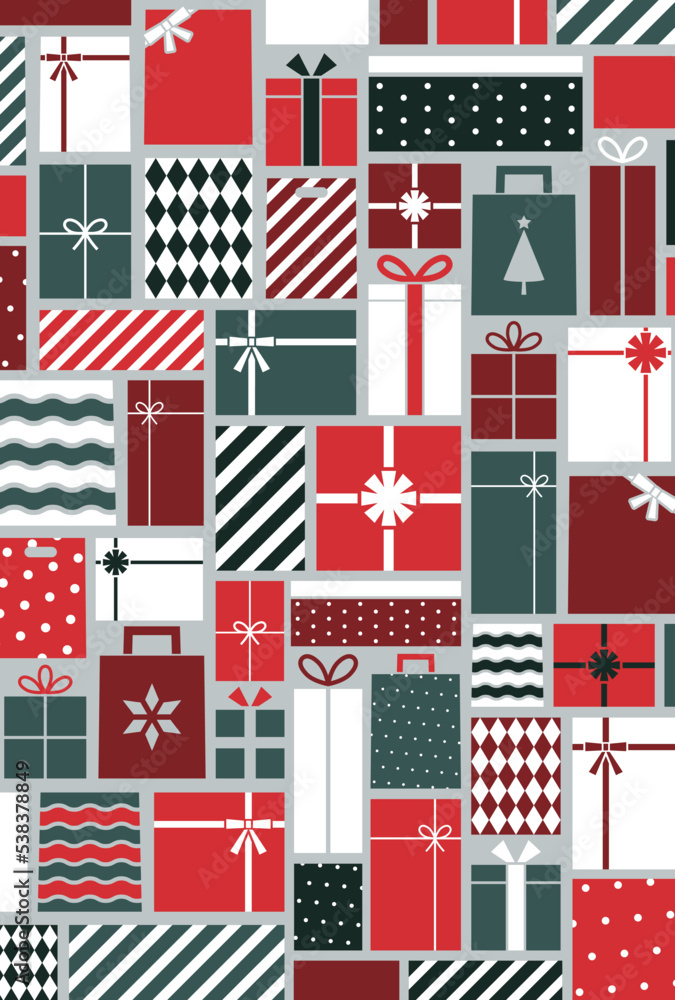 背景パターン_クリスマスプレゼント