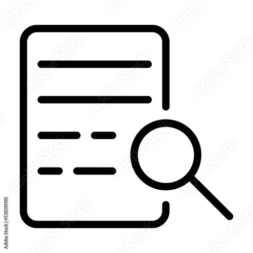 magnifying glass on paper