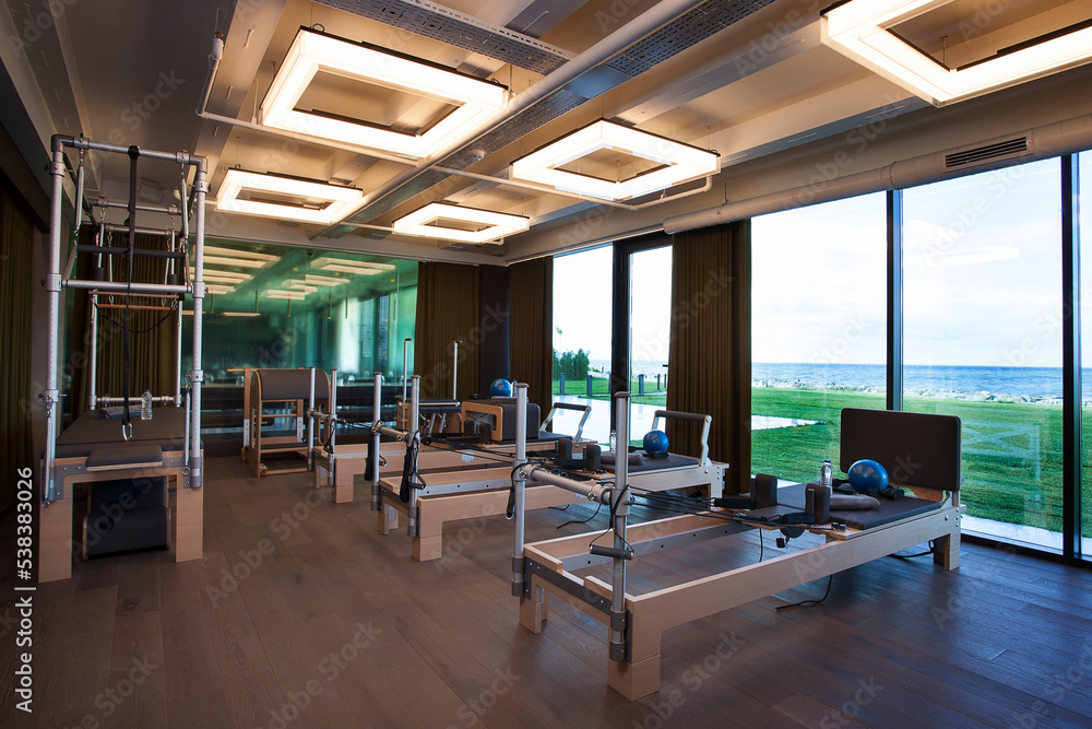 pilates reformer studio with a view