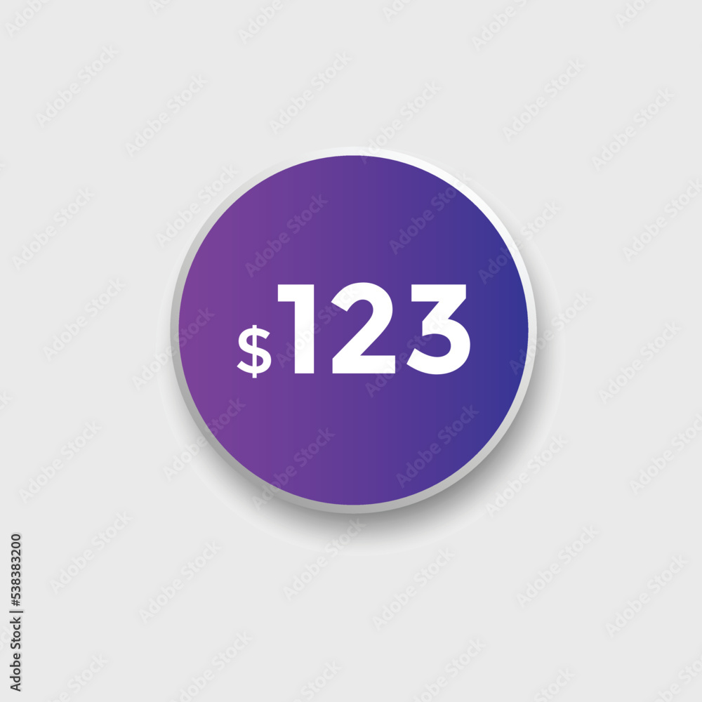 $123 USD Dollar Month sale promotion Banner. Special offer, 123 dollar month price tag, shop now button. Business or shopping promotion marketing concept
$123 USD Dollar Month sale promotion Banner. Special offer, 123 dollar month price tag, shop now button. Business or shopping promotion marketing concept