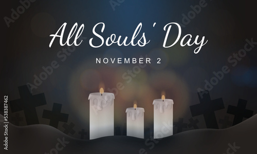 Dark all souls day design background.