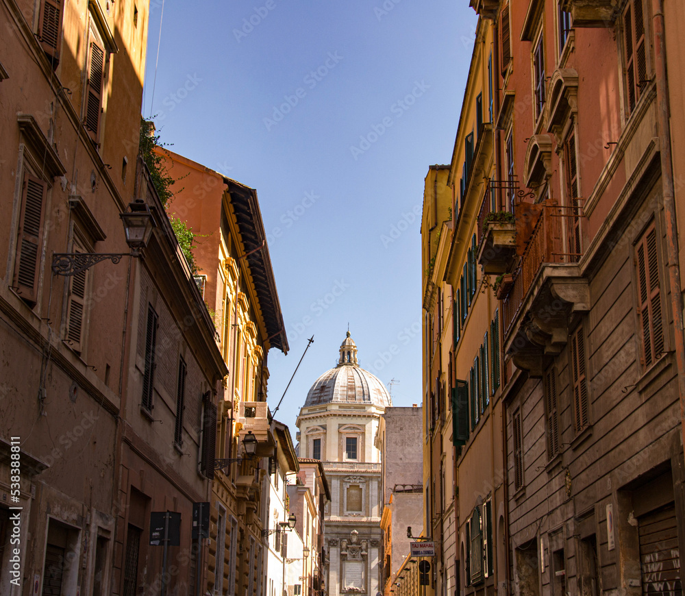 Rome city street in italy