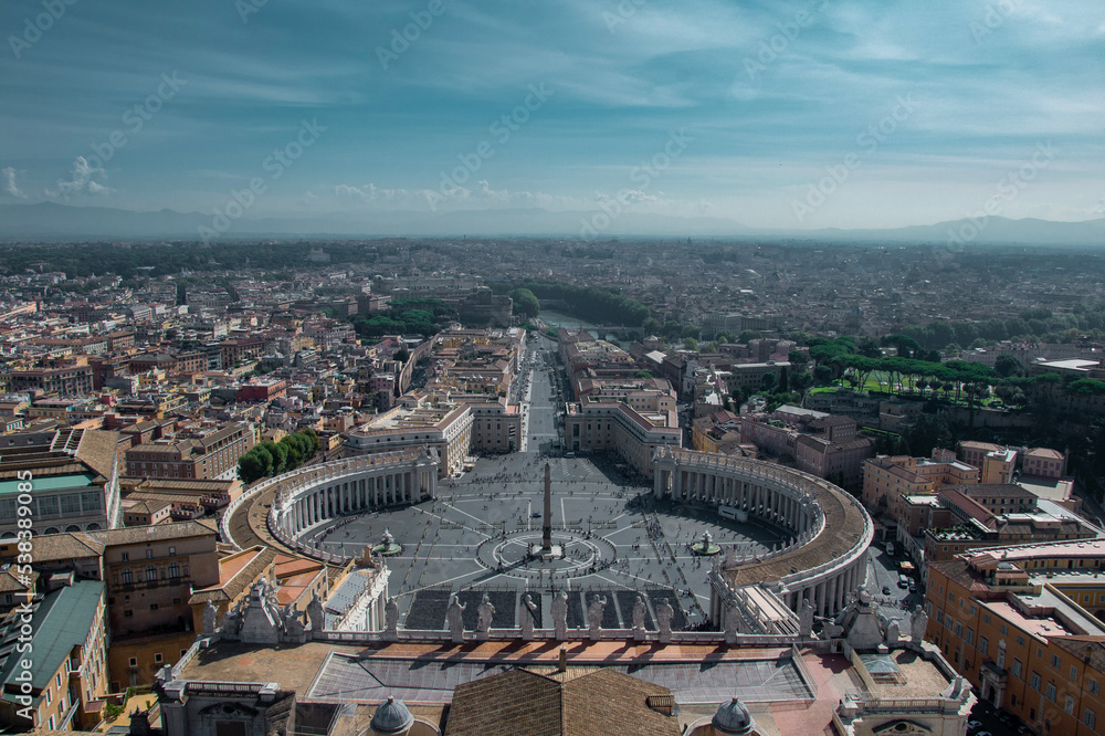 Aerial view of Piazza San Pietro
