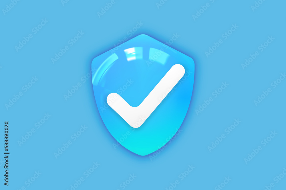 3d security safe icon. 3D shield protection icon with check for online payment on pastel background concept. user account for 3d security with payment protection on isolated blue background 3d security safe icon. 3D shield protection icon with check for online payment on pastel background concept. user account for 3d security with payment protection on isolated blue background