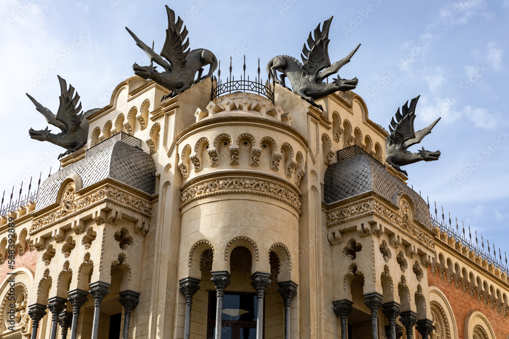 Fototapeta premium Ceuta Traditional Architecture in a Spanish Enclave in Africa. Ceuta Shares a Border with Morocco. Spain. Africa.