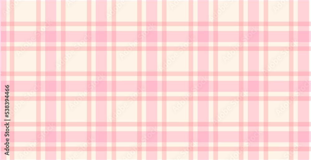 Beige and pink cute plaid pastel flannel background vector illustration.  Stock Vector | Adobe Stock