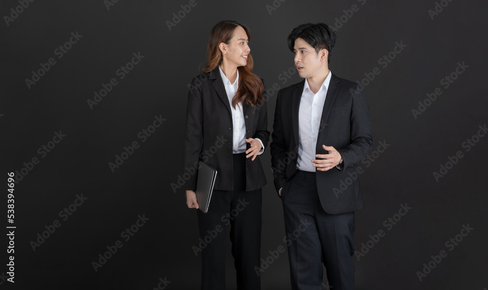 Business people walking and talk to each other Business people walking and talk to each other