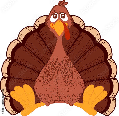 Cartoon holiday turkey,
