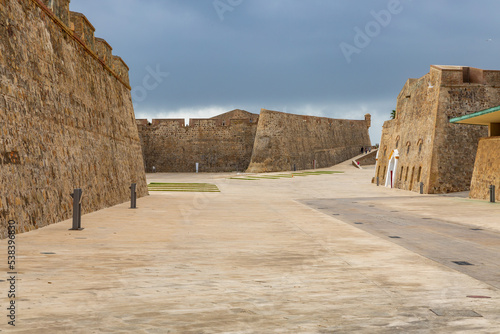 Fortification of Ceuta, Spain. The Royal Walls of Ceuta. Spanish Enclave in Africa. Ceuta Shares a Border with Morocco. Spain. Africa. 