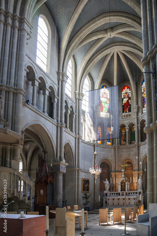 Interior of St. Peter and Paul church in Bern - Switzerland