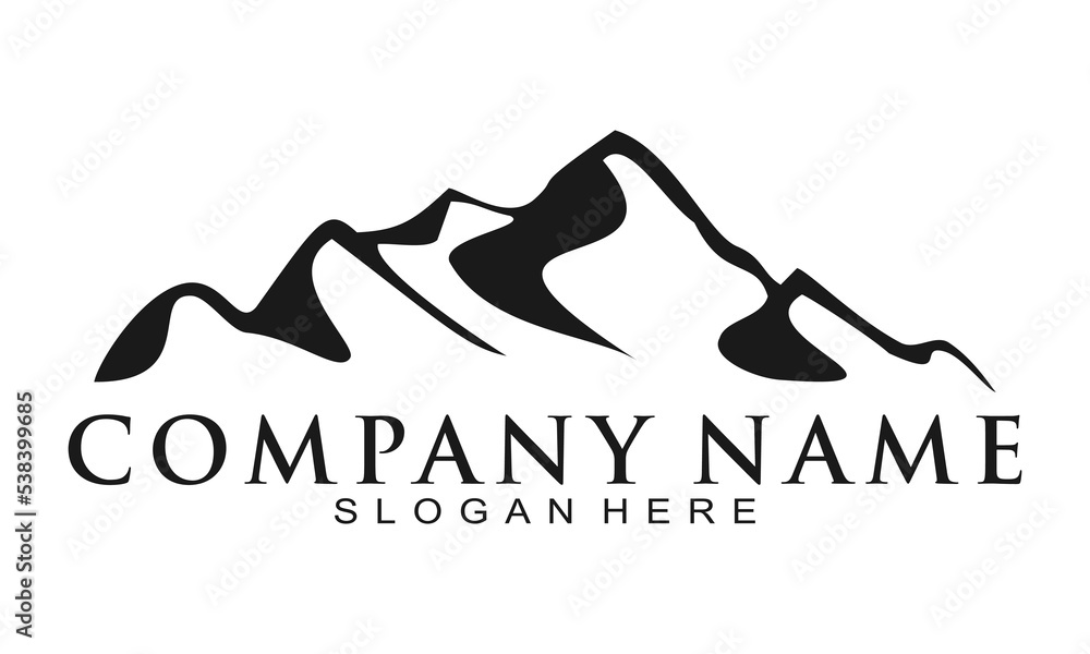 Nature mountain illustration vector logo