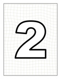 vector coloring page with number text  illustration