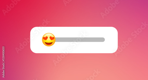 Answer slider. Stories emotion poll template. Vector story ui app concept