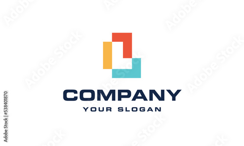 Geometrical Letter L Logo - Solid Strong Modern Company Design