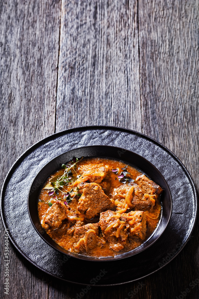 Flemish Stew, carbonnade, meet stew in bowl Flemish Stew, carbonnade, meet stew in bowl