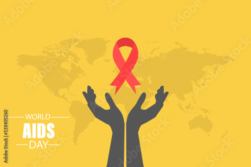 World AIDS Day. 1st December World Aids Day poster. eps 10