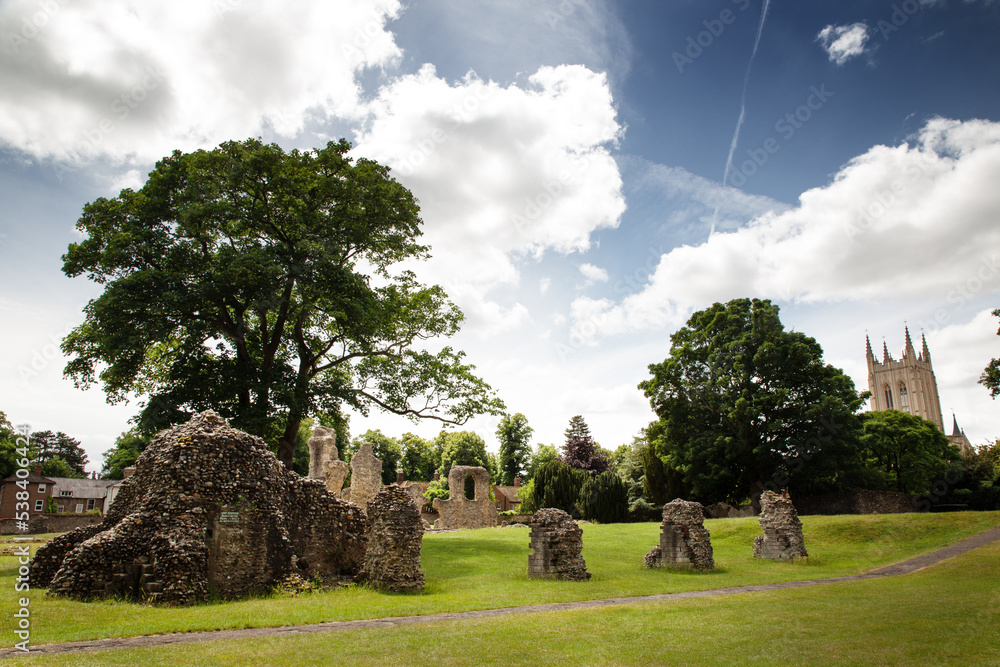 building ruins in the park