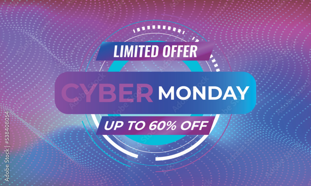 Modern gradient background cyber monday sale promotion discount. Modern gradient background cyber monday sale promotion discount.
