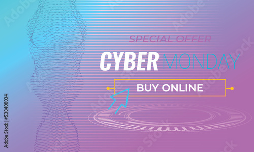 Cyber monday sale abstract background