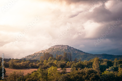 A lonely mountain at sunset, Kuartango, Araba, Basque Country.