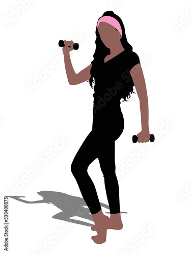 Fitness woman doing exercise