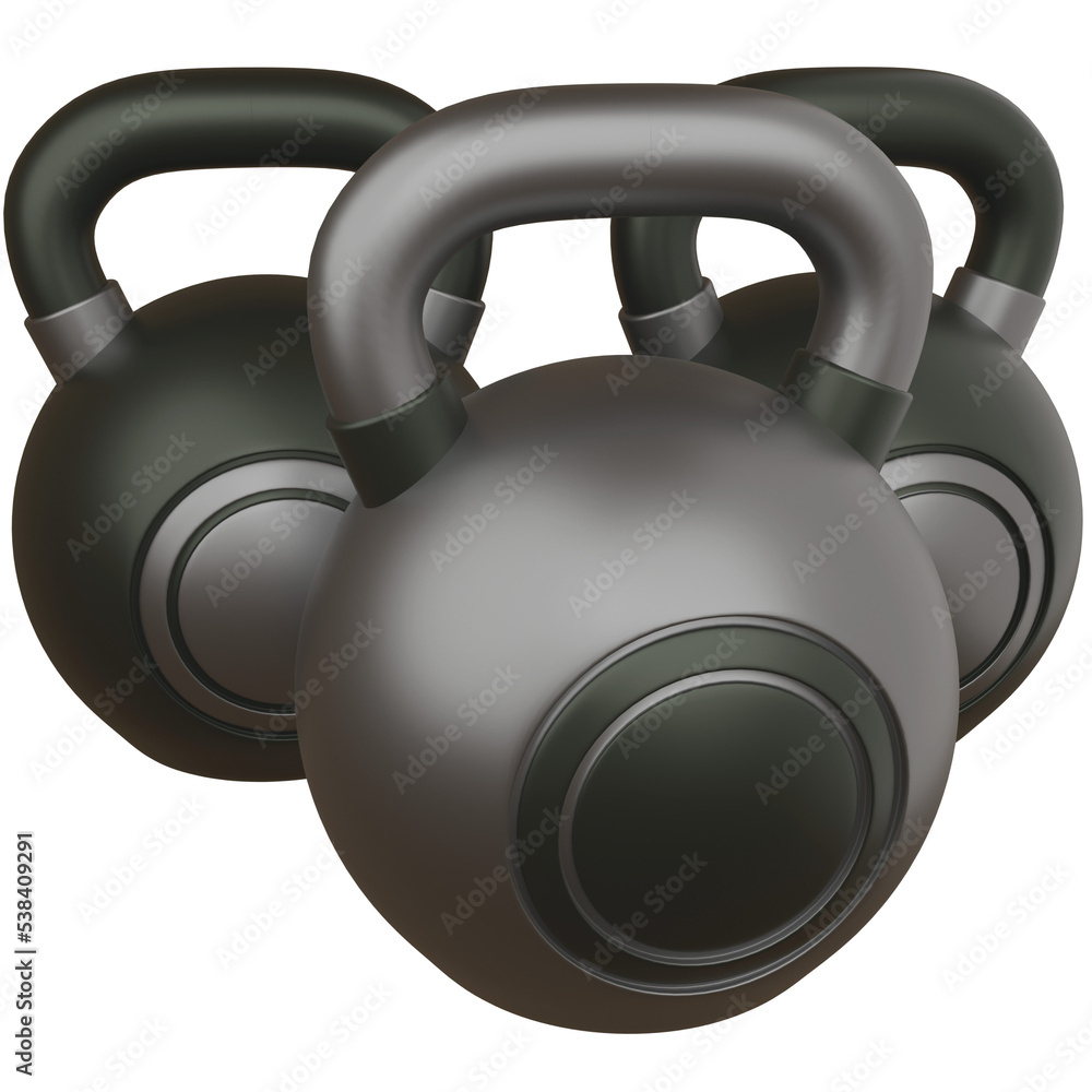 3d Kettle Bells isolated object with high quality render 3d Kettle Bells isolated object with high quality render