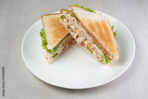 sandwich with cheese and ham