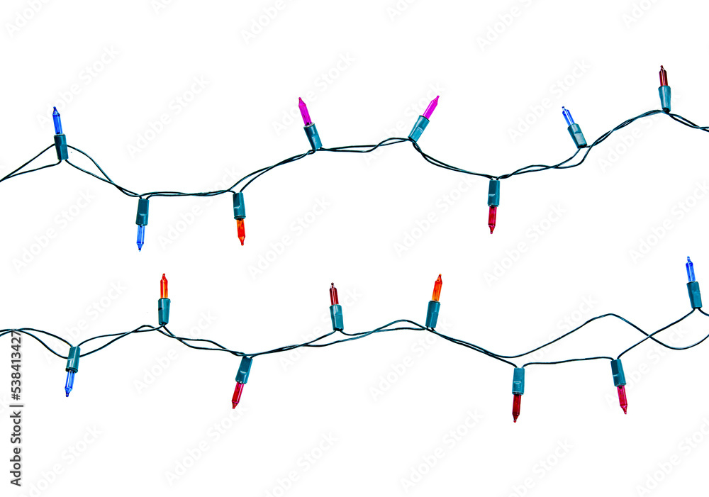Naklejka premium Christmas lights string
