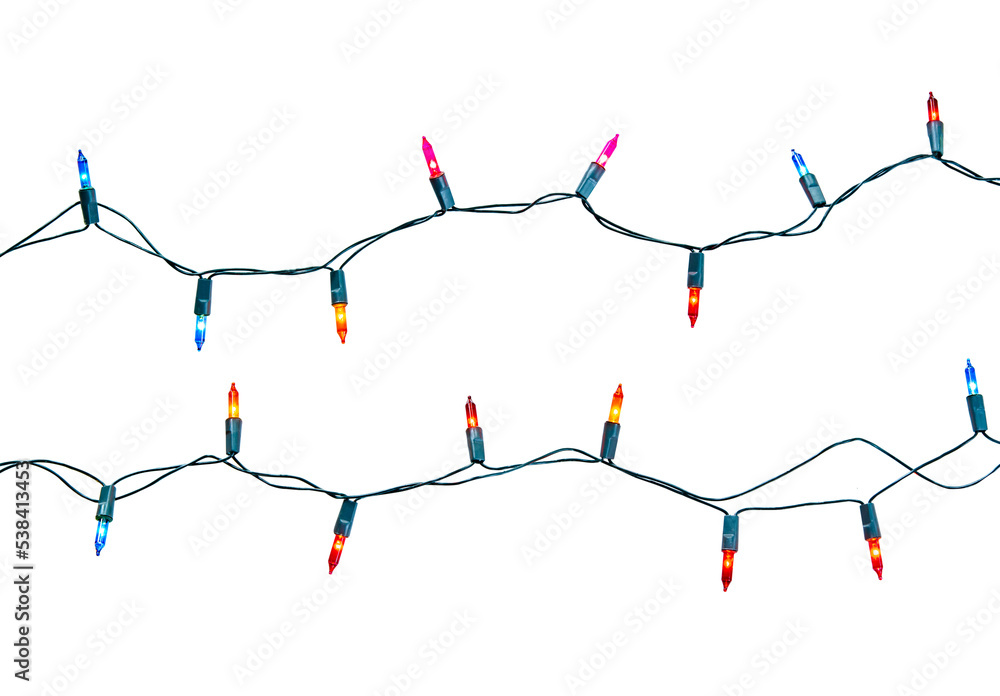 Naklejka premium Christmas lights string