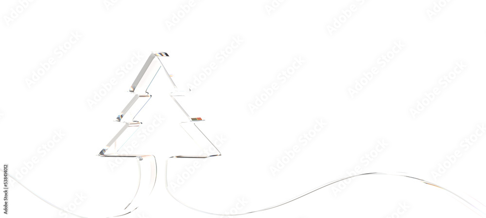 Minimalistic style christmas tree 3d Minimalistic style christmas tree 3d