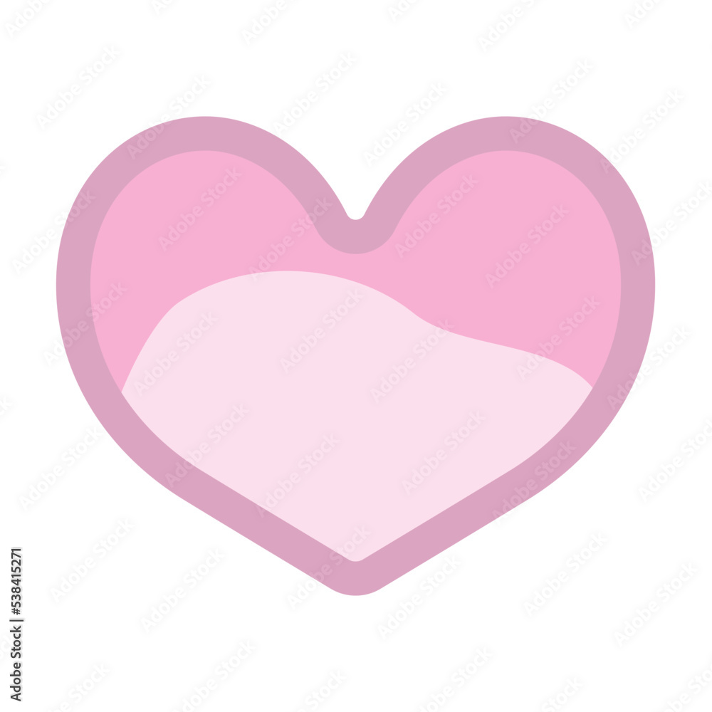 Heart pink sticky note with border Heart pink sticky note with border
