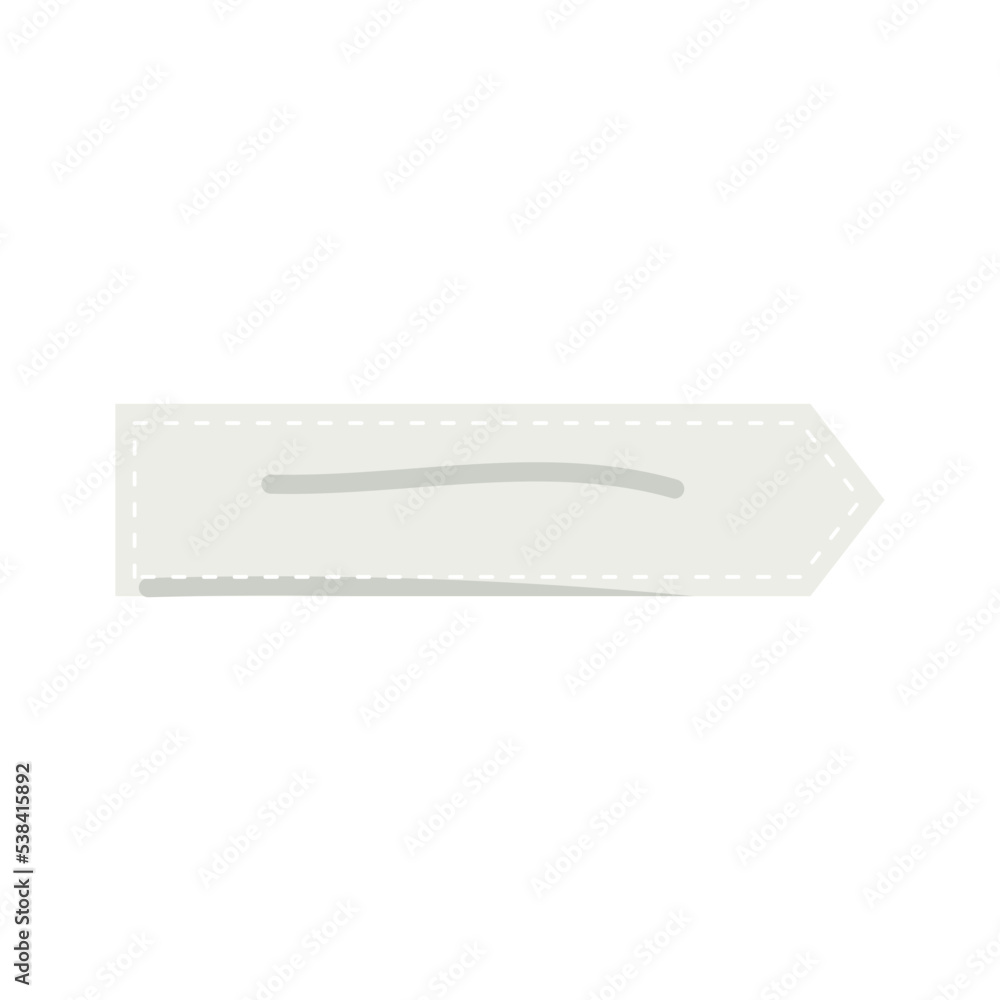 Bookmark gray sticky note with dashed line border Bookmark gray sticky note with dashed line border