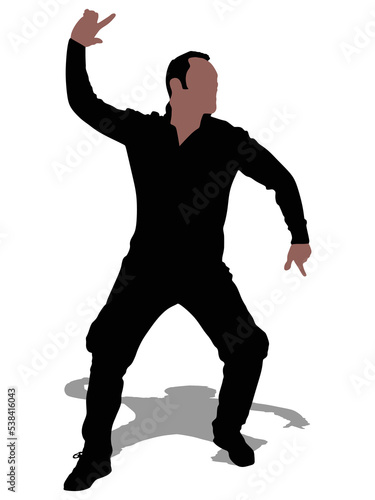 Man dancing silhouette