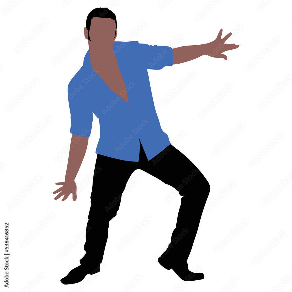 Man dancing silhouette Man dancing silhouette