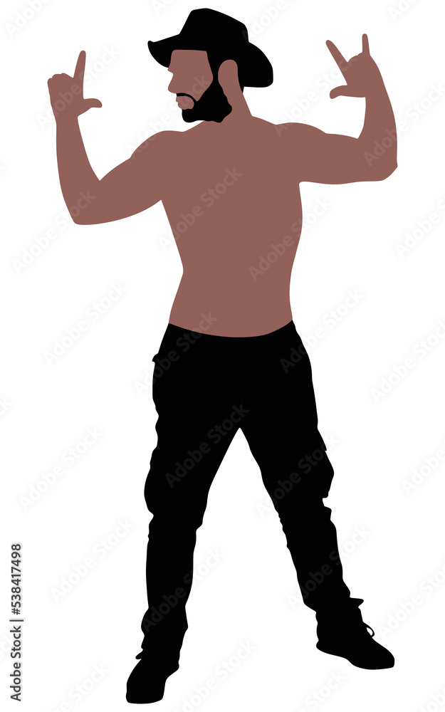 Man dancing silhouette