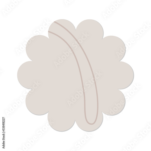 Flower gray sticky note with soft shadow