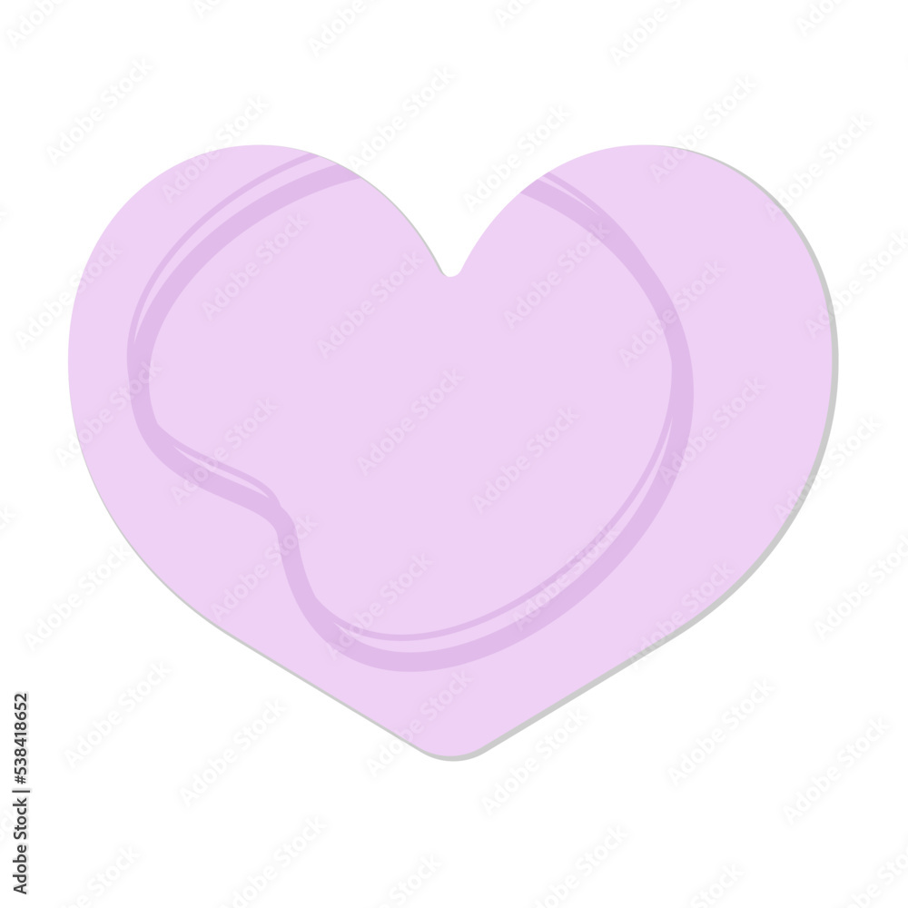 Heart pink sticky note with soft shadow Heart pink sticky note with soft shadow
