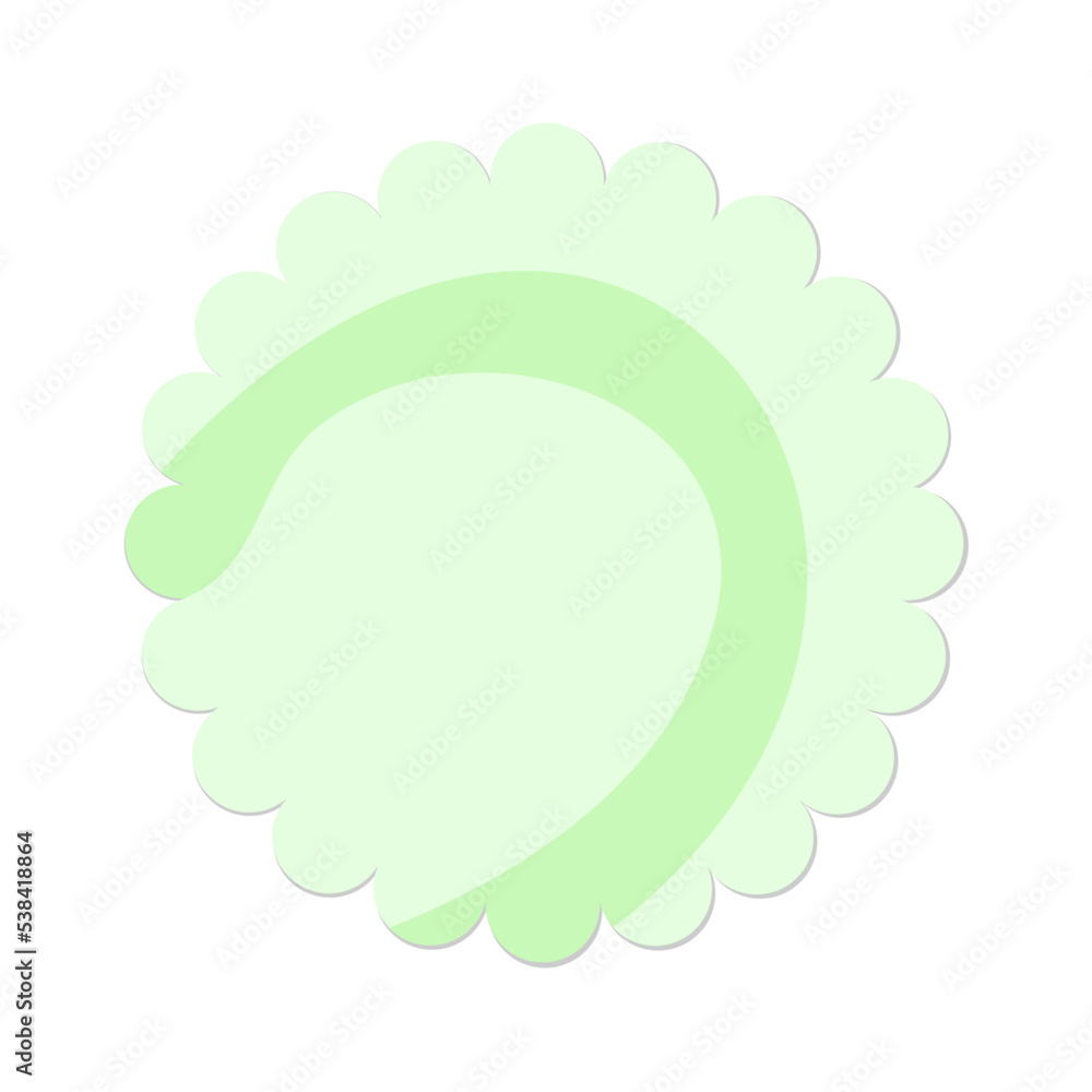 Flower green sticky note with soft shadow Flower green sticky note with soft shadow