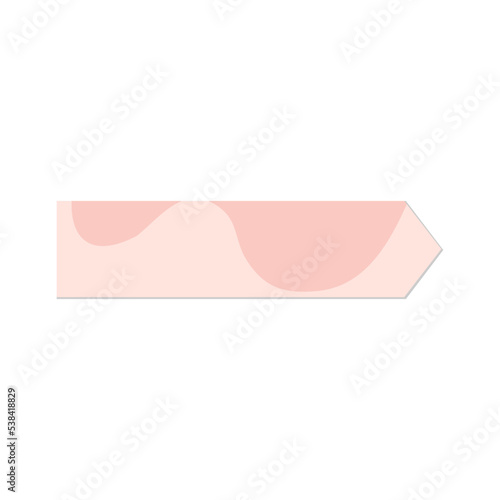 Bookmark peach sticky note with soft shadow