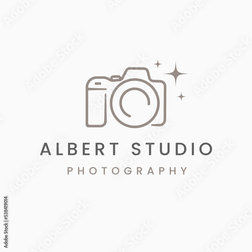 Line art Camera, Photography Logo Design Vector Inspiration