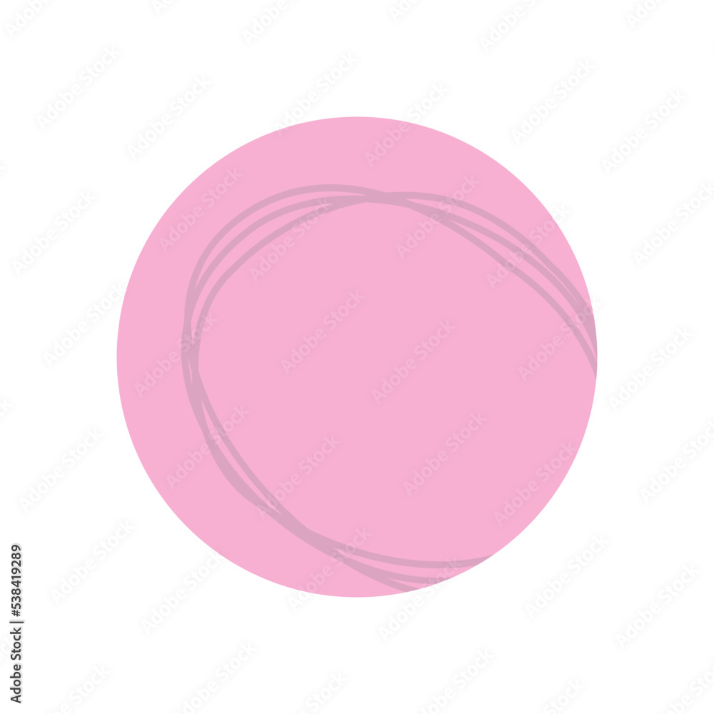 Circle pink sticky note