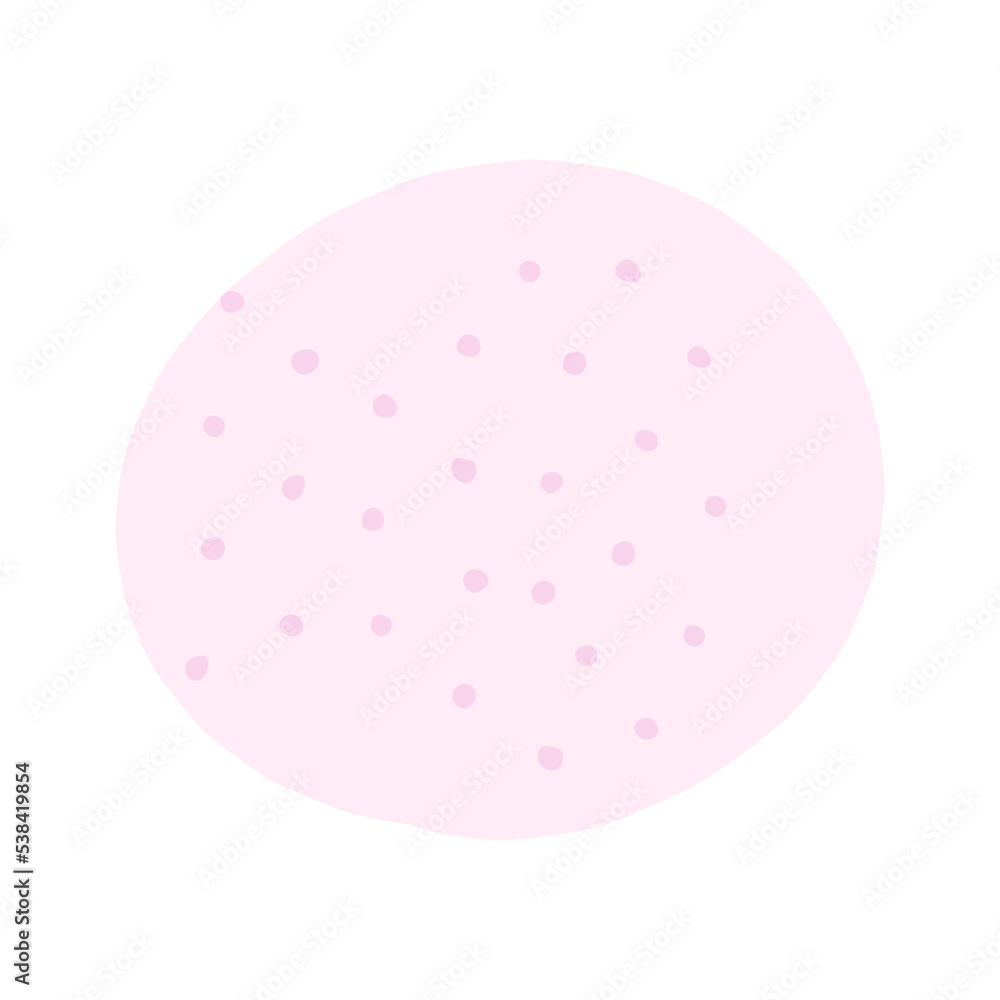 Hand drawn circle pink sticky note